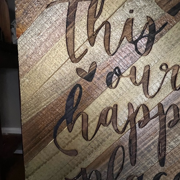 “This Is Our Happy Place” Rusitc Wooden Sign Home Decor - Picture 4 of 6